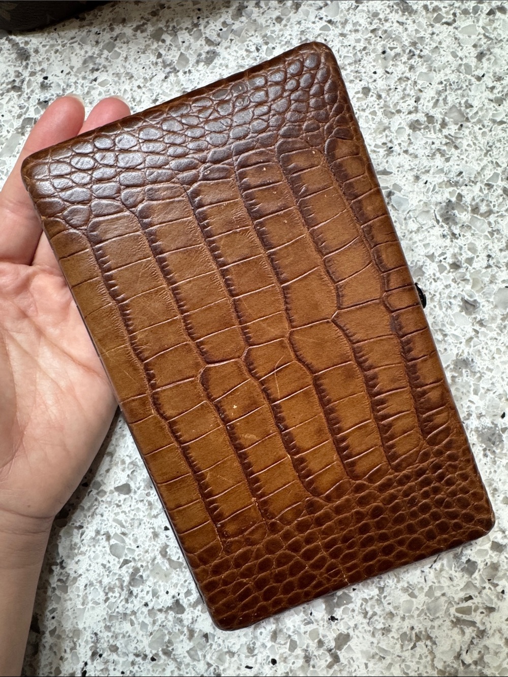 Vintage Rugby Ralph Lauren Leather Frame Clutch Wallet - Picture 3 of 16